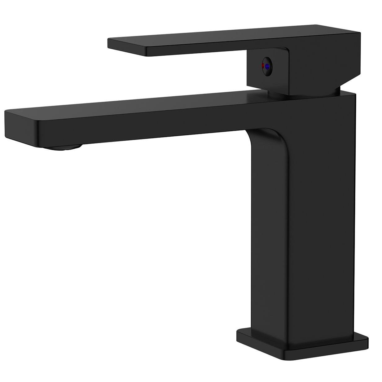 Смеситель для умывальника Q-tap Gemini QTGEM270BLM45674 однорычажный Черный (233723)