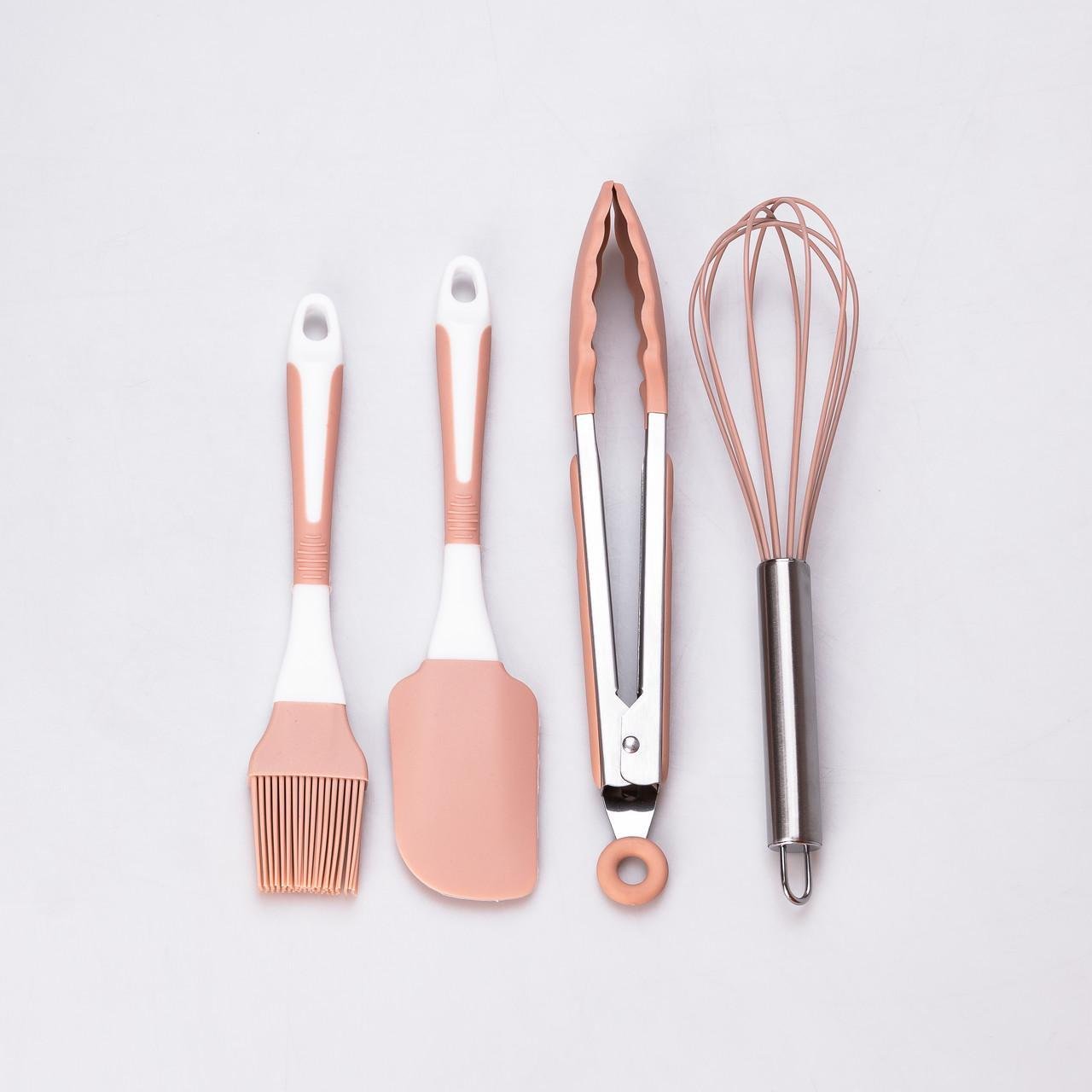 Кондитерський набір для випічки з антипригарним покриттям силіконові форми та аксесуари 11 пр. Сірий з рожевим (2183953905) - фото 2 Кондитерський набір для випічки з антипригарним покриттям силіконові форми та аксесуари 11 пр. Сірий з рожевим (2183953905) - фото 2