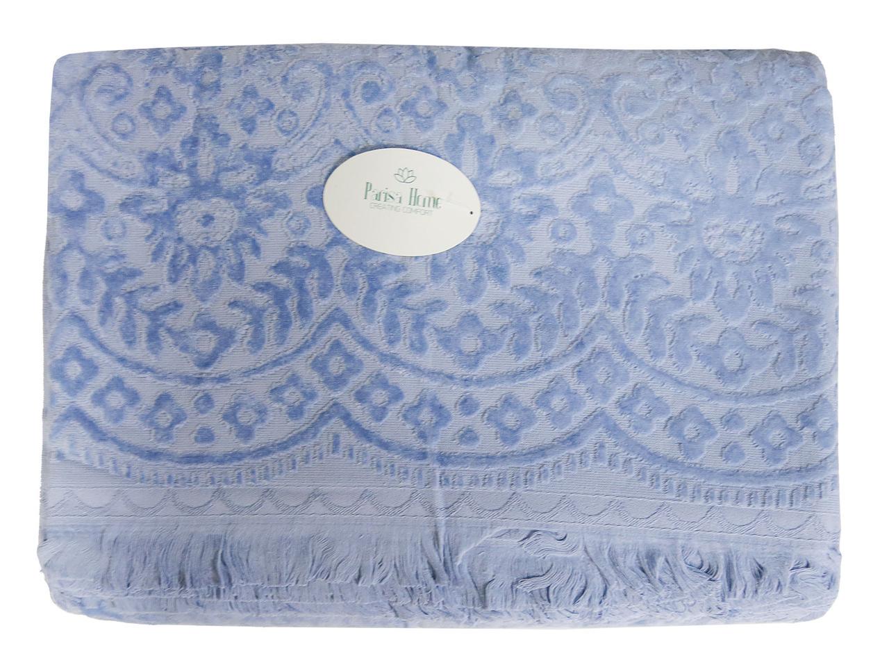 Простынь махровая Parisa Velour Premium JV-144 200х220 см Голубой (28092741)