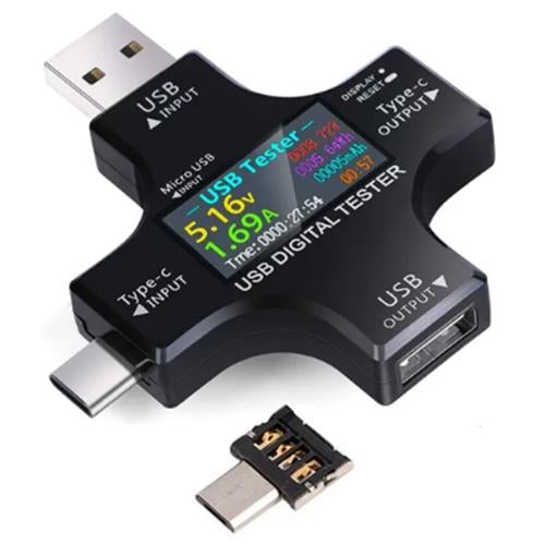 Тестер тока напряжения емкости USB с Bluetooth Type-C MicroUSB Atorch J-7C