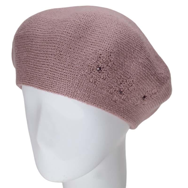 Берет жіночий Lirus Магна подвійний напіввовняний Пудровий (119063)