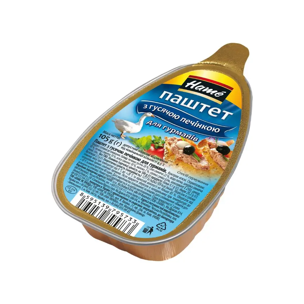 Паштет Hame Для гурманів з гусячої печінки 105 г (8595139795733)