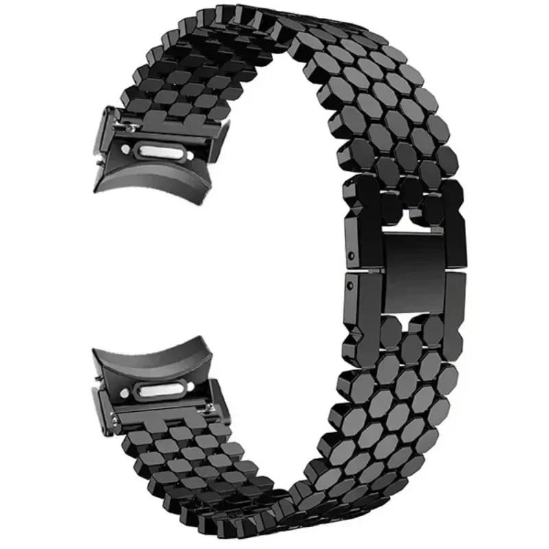 Ремешок для смарт-часов для Samsung Watch Bead Type R2 design металлический 20 мм Black (2216125545)