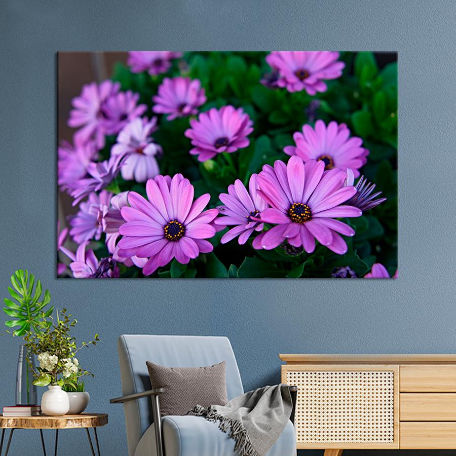 Картина цветы и растения Пурпурные цветы 120x80 см (A1033-1)
