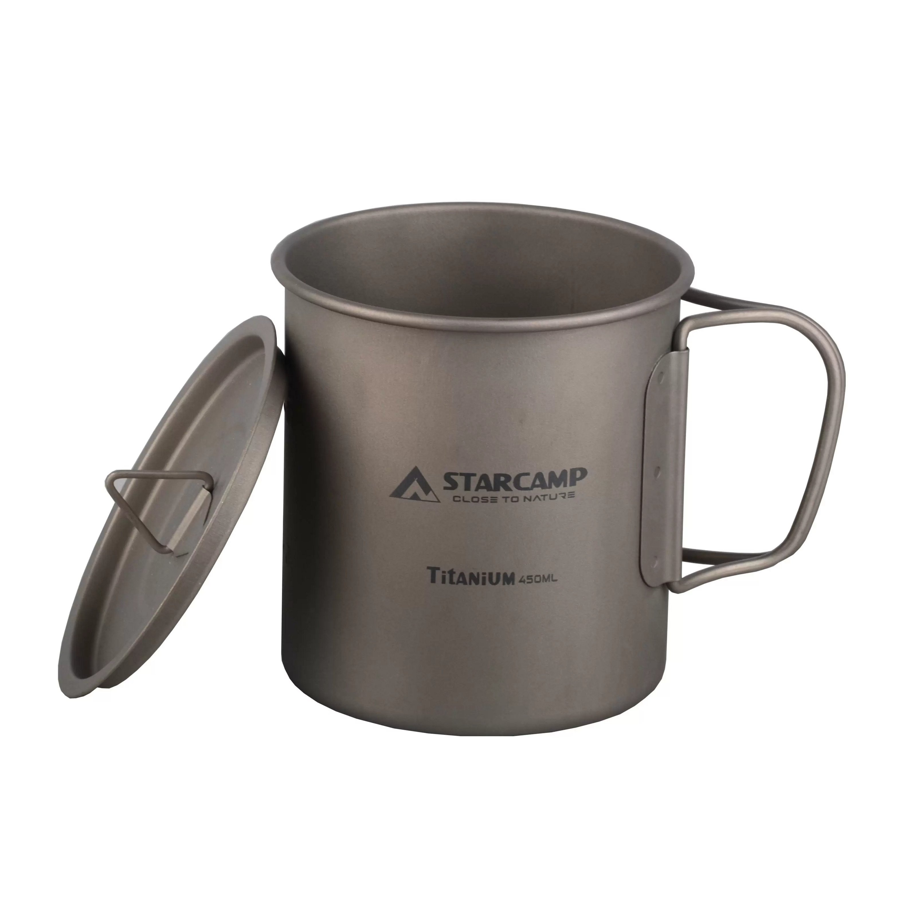 Чашка туристическая титановая Starcamp HX-TK01 450 мл Titanium (SC140)