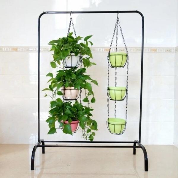 Кашпо подвесное M00614-2 из металла на 3 вазона 13х11х19 см Черный - фото 3 Кашпо подвесное M00614-2 из металла на 3 вазона 13х11х19 см Черный - фото 3