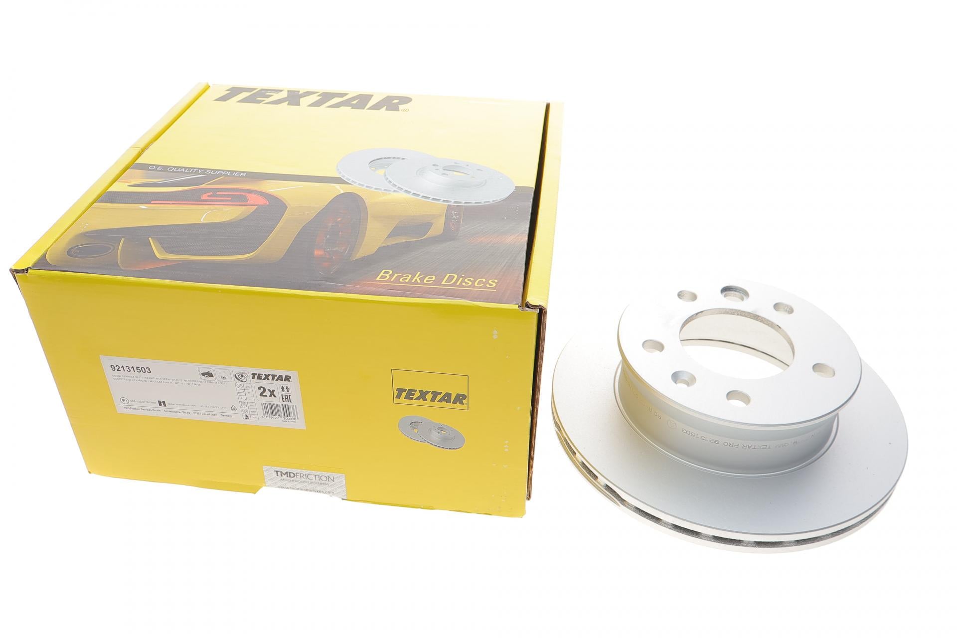 Диск тормозной передний TEXTAR для Mercedes Sprinter 208-416 96-276x22 мм (92131503)