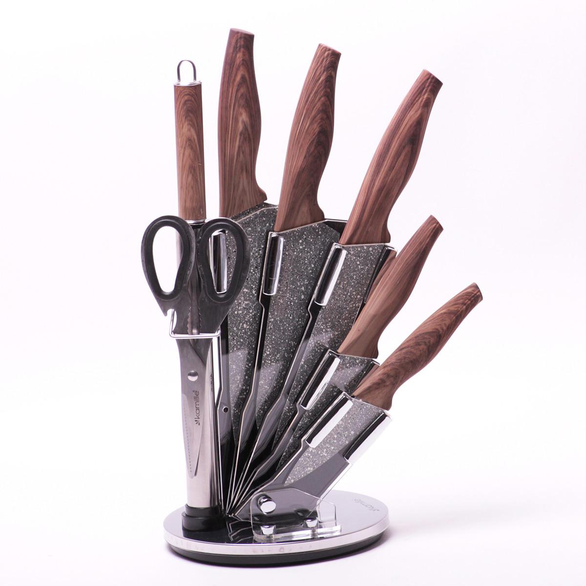 Набір ножів Kitchen knife B12418 Чорний (43779-B12418_744)