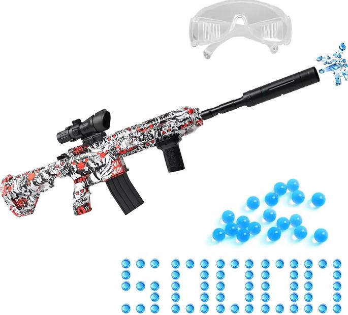 Бластер shoot Splatter M416 Gel Ball з гель кульками 5000 шт. Red (2cbe5618) - фото 5