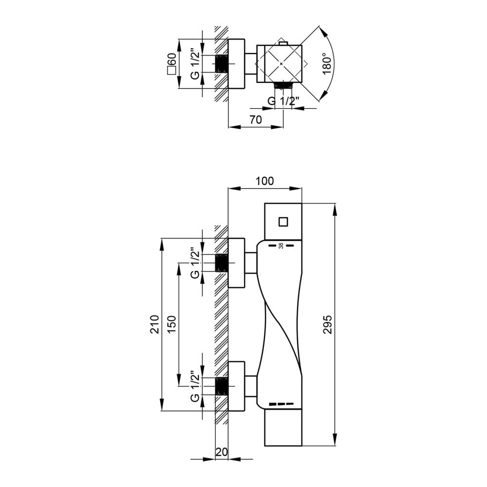 Змішувач термостатичний для душу Zkrouceny 40T105C - фото 2