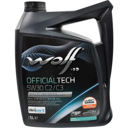 Моторное масло WOLF Officialtech C2/C3 5W-30 5 л (8332579)