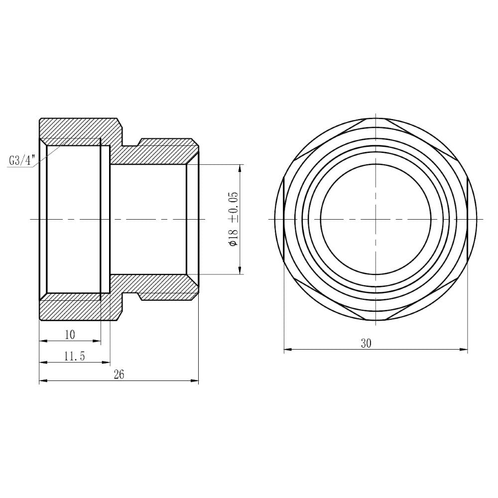 Муфта обжимная SD Forte 20х3/4" В (SF171W2020) - фото 2