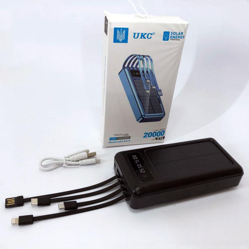 Повербанк 10000 mAh на солнечной батарее Черный (ws93361-2) - фото 7 Повербанк 10000 mAh на солнечной батарее Черный (ws93361-2) - фото 7