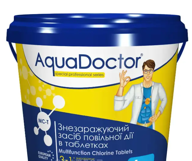 Хімія для басейну AquaDoctor MC-T активний хлор 1 кг (38838)