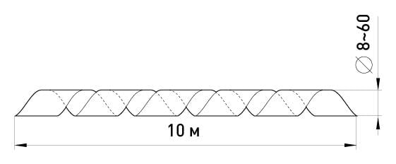 Спираль монтажная E.NEXT e.spiral.stand.10 Ø 8-60 мм 10 м Белый (s2038003) - фото 3