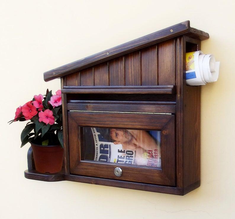 Почтовый ящик из дерева Сахан Капучино (ПЧТ-000509)