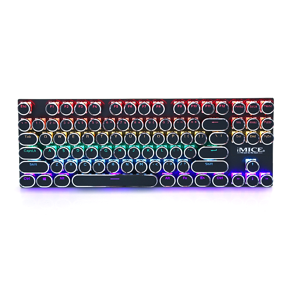 Клавиатура геймерская iMice GK800 USB Wired Type-C 87 клавиш Бело-черный (25602542)