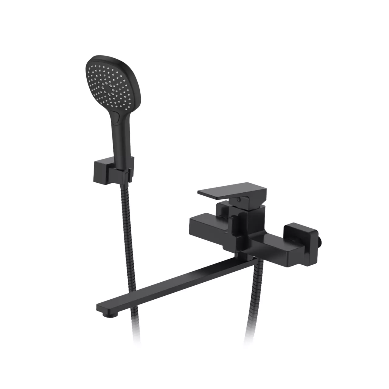 Змішувач для ванни FAOP A2209-6 з плоским виливом 350 мм Чорний (SQ-1044743)