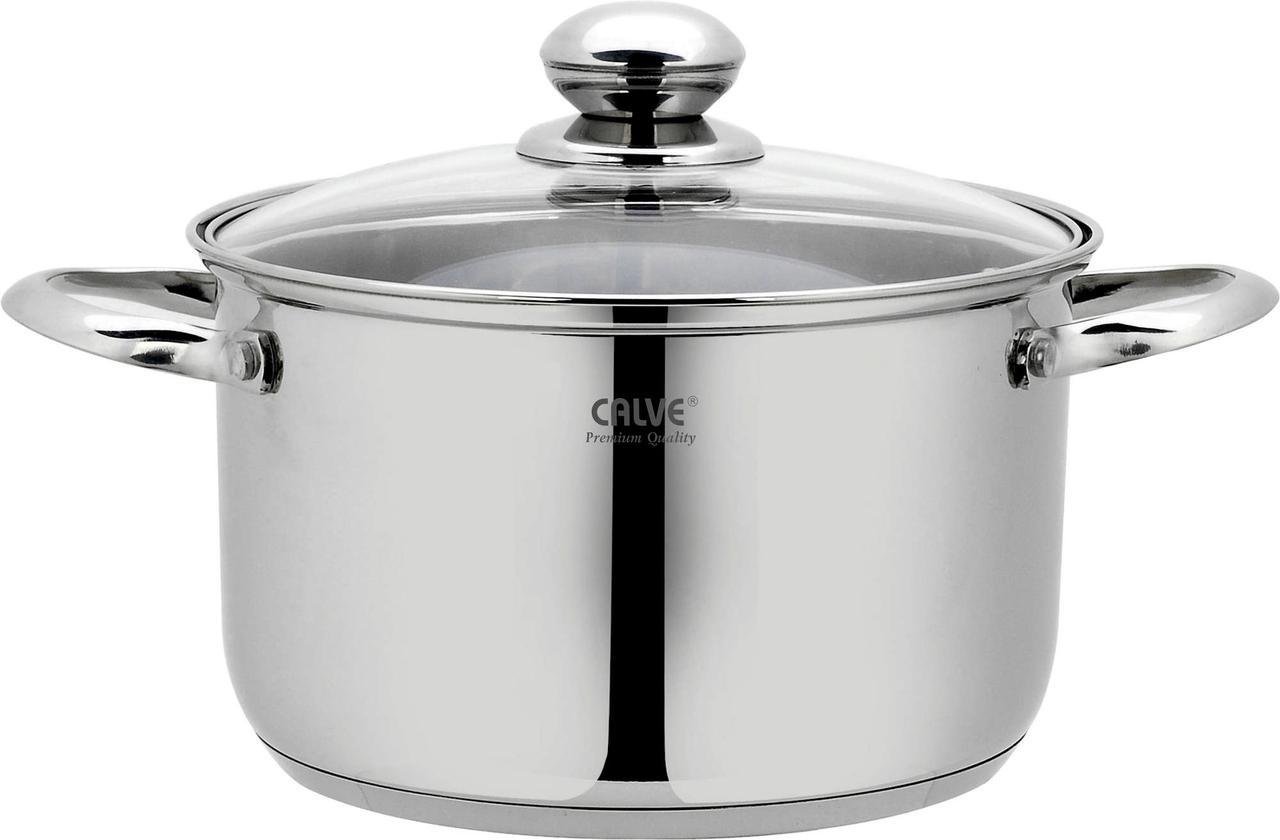 Кастрюля нержавеющая Calve с крышкой 26 см 7 л (CL-1861)