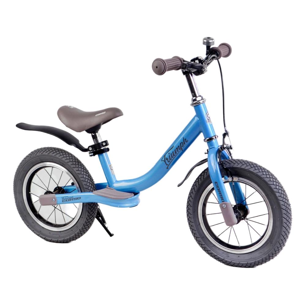 Беговел Corso Triumph 20017 12" с надувными колесами и колокольчиком Blue (127908)