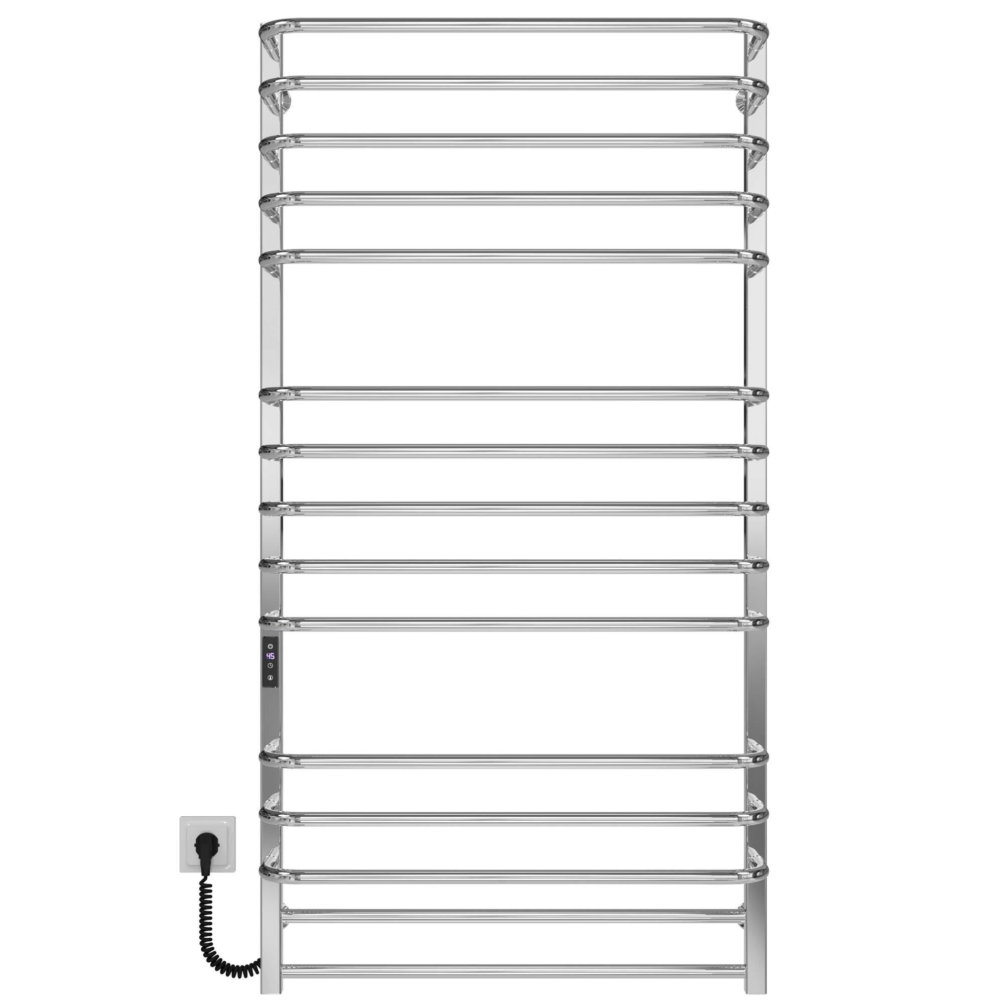 Полотенцесушитель электрический Deffi Lux П15 JD04 нержавеющая сталь 700х1400 мм Хром (A.LU.140.70.15.ECL2)