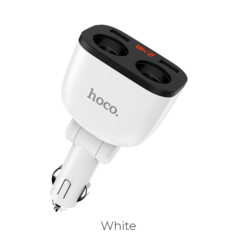 Зарядний пристрій автомобільний Hoco Z28 Power ocean cigarette lighter in-car charger with digital display White (6957531091967) - фото 2 Зарядний пристрій автомобільний Hoco Z28 Power ocean cigarette lighter in-car charger with digital display White (6957531091967) - фото 2