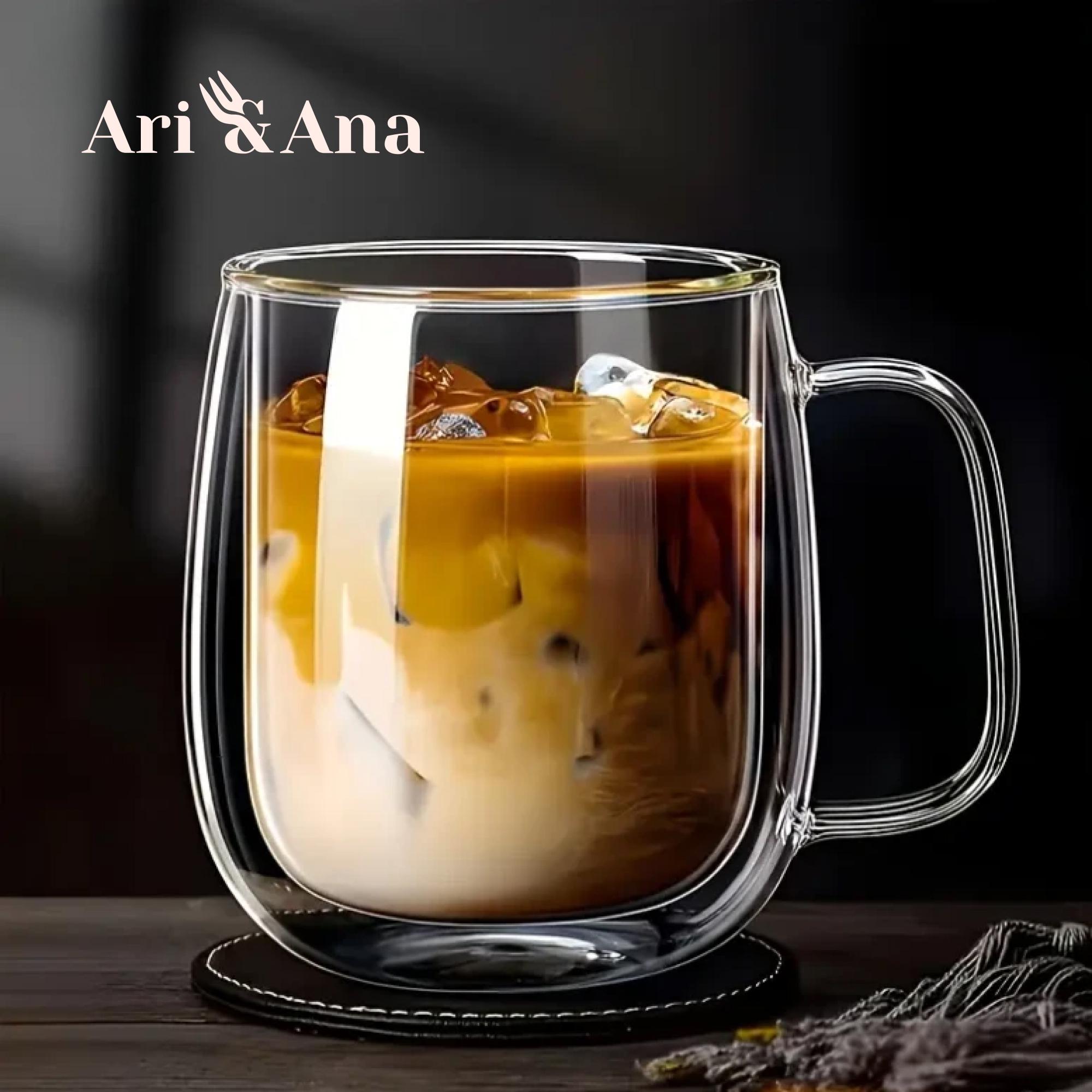 Набор стеклянных чашек Ari&Ana двойная стенка 4х500 мл Прозрачный (24480749) - фото 5 Набор стеклянных чашек Ari&Ana двойная стенка 4х500 мл Прозрачный (24480749) - фото 5