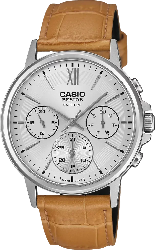 Наручные часы мужские Casio Beside BMS-300L-5A с сапфировым стеклом/стальным корпусом Серебряный (3146349670)
