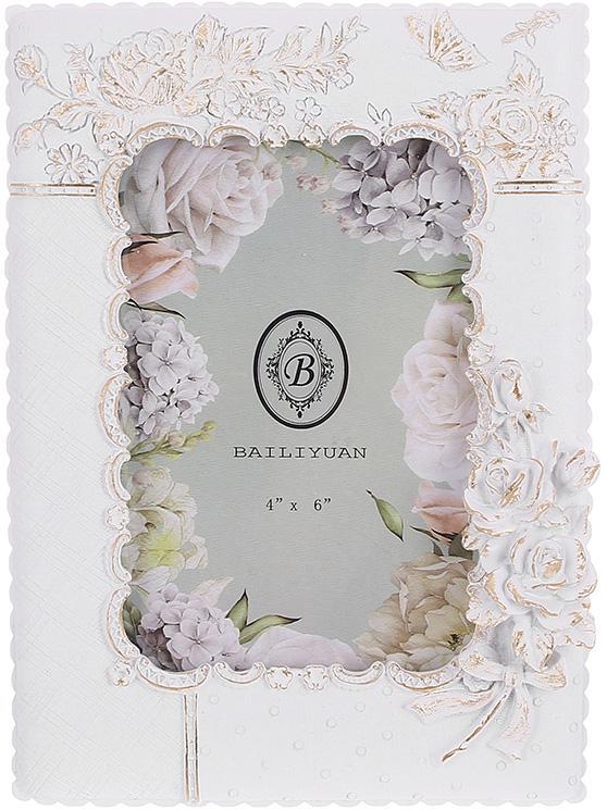 Фоторамка Tudor букет 10х15 см Белый с золотым