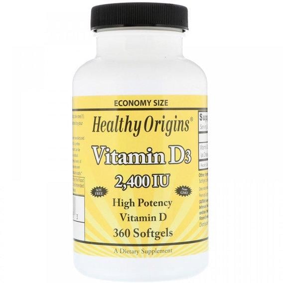 Витамин D Healthy Origins Vitamin D3 2400 IU 360 Softgels