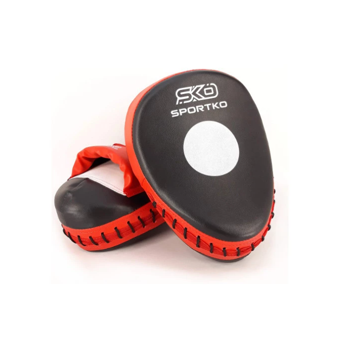 Лапы SPORTKO ПД6 боксерские Яблоко пара искусственная кожа 24х18х6 см Красный/Черный (6936116105798)