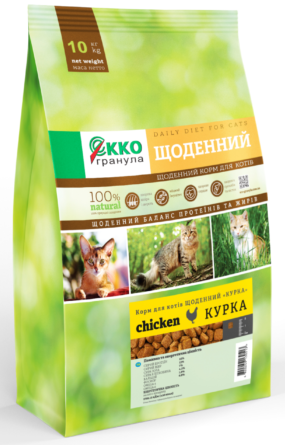 Корм сухий для котів Екко-гранула Щоденний з куркою 10 кг (00-00015162)
