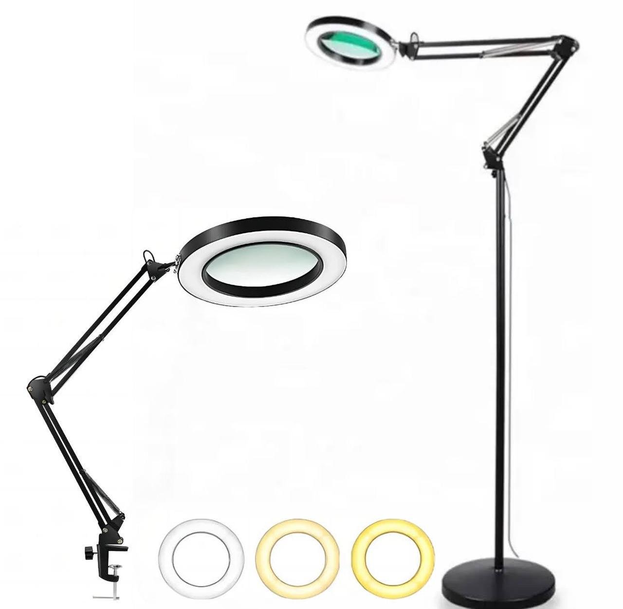 Лампа-лупа 2в1 FS-075 на 12 Вт підлогова та з кріпленням до столу Чорний - фото 4 Лампа-лупа 2в1 FS-075 на 12 Вт підлогова та з кріпленням до столу Чорний - фото 4