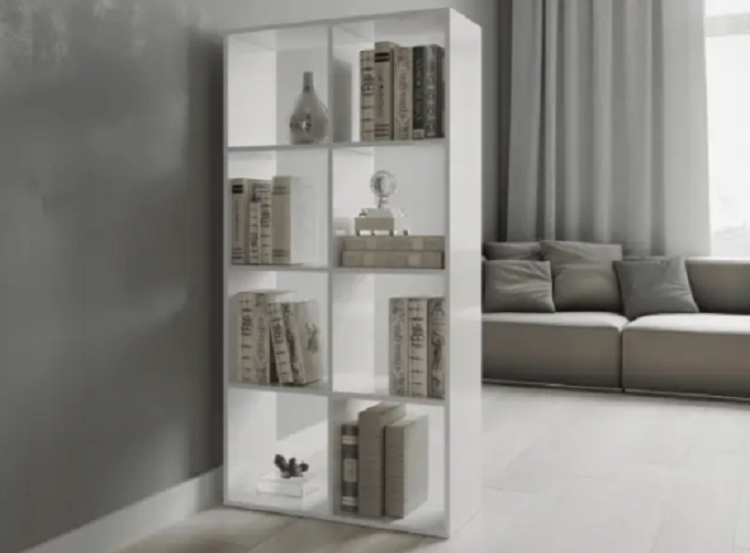 Стеллаж для книг и декора на 8 ячеек Бетон (P10а) - фото 2 Стеллаж для книг и декора на 8 ячеек Бетон (P10а) - фото 2