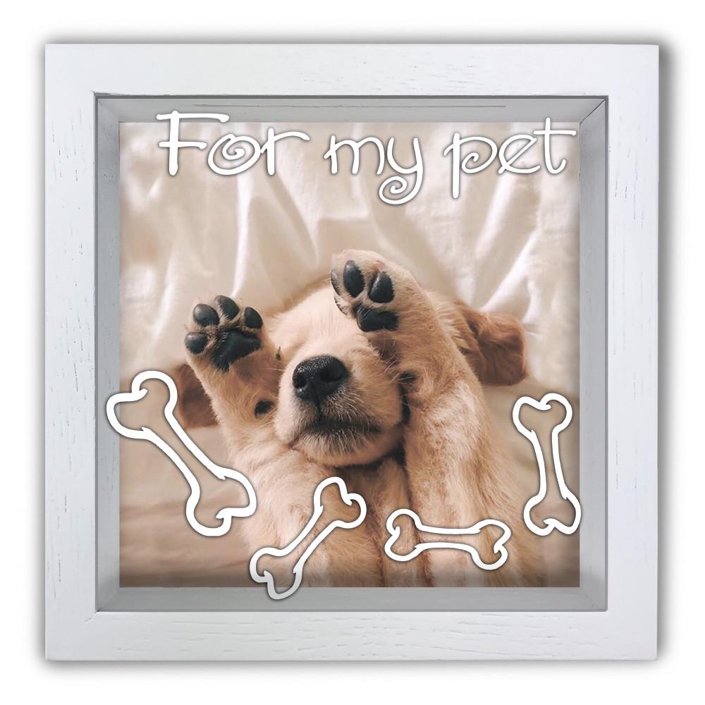 Копилка For my pet деревянная 20x20x6,5 см Белый (хркп0004ба)