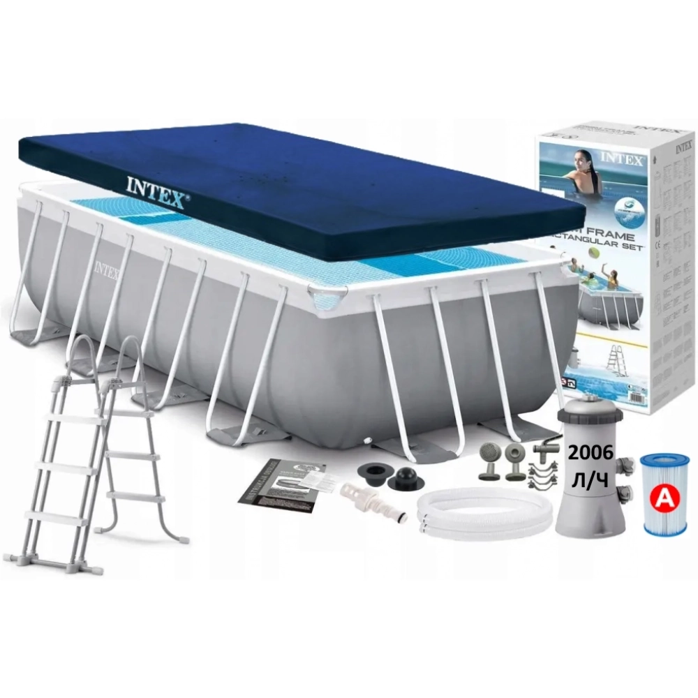 Бассейны Intex 26788-3 Prism Frame Pool 400x200x100 см (22487) - фото 1 Бассейны Intex 26788-3 Prism Frame Pool 400x200x100 см (22487) - фото 1