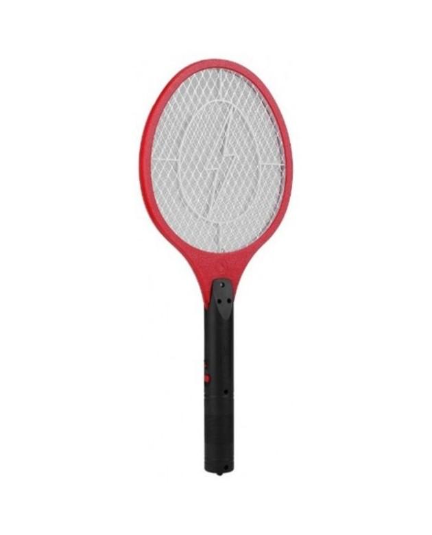 Мухобійка електрична Rechargeable Mosquito-hitting Swatter тришарова акумуляторна Чорно-червоний (bb47744d) - фото 3