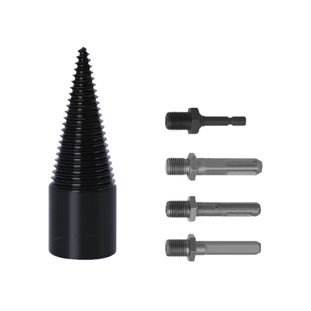 Колун-дровокол винтовой конусный для раскалывания дров под дрель/шуруповерт/перфоратор 4 концевика ⌀ 42 мм (14962266)