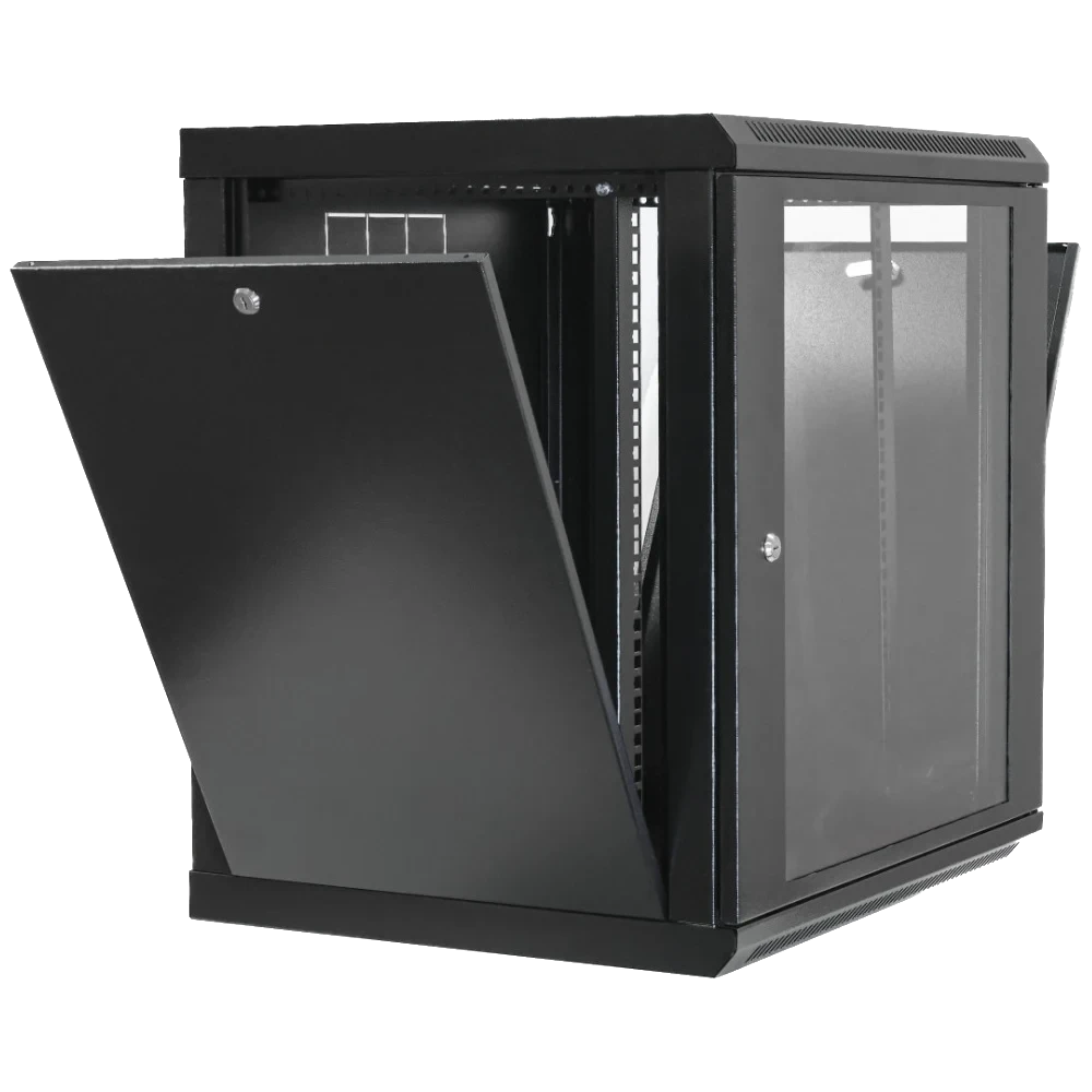 Шафа 19″12U акрилове скло 600х600х640 мм Чорний (2896958865)