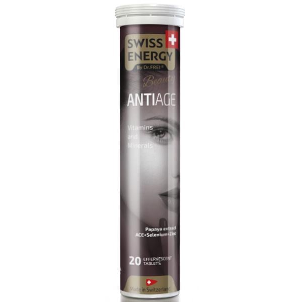 Комплекс витаминно-минеральный Swiss Energy ANTI AGE ACE+Zn+Se+Papaya CH 20 шипучих табл. (000026718)