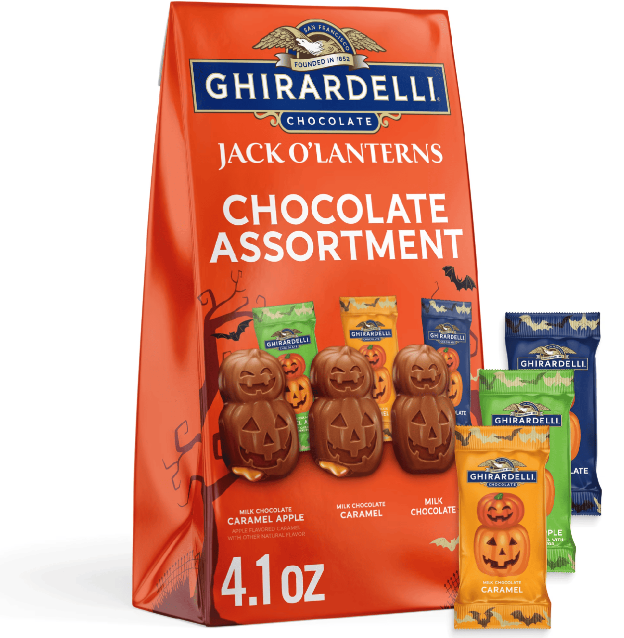 Шоколадні цукерки Ghirardelli Jack O' Lanterns Chocolate Assortment 118 г