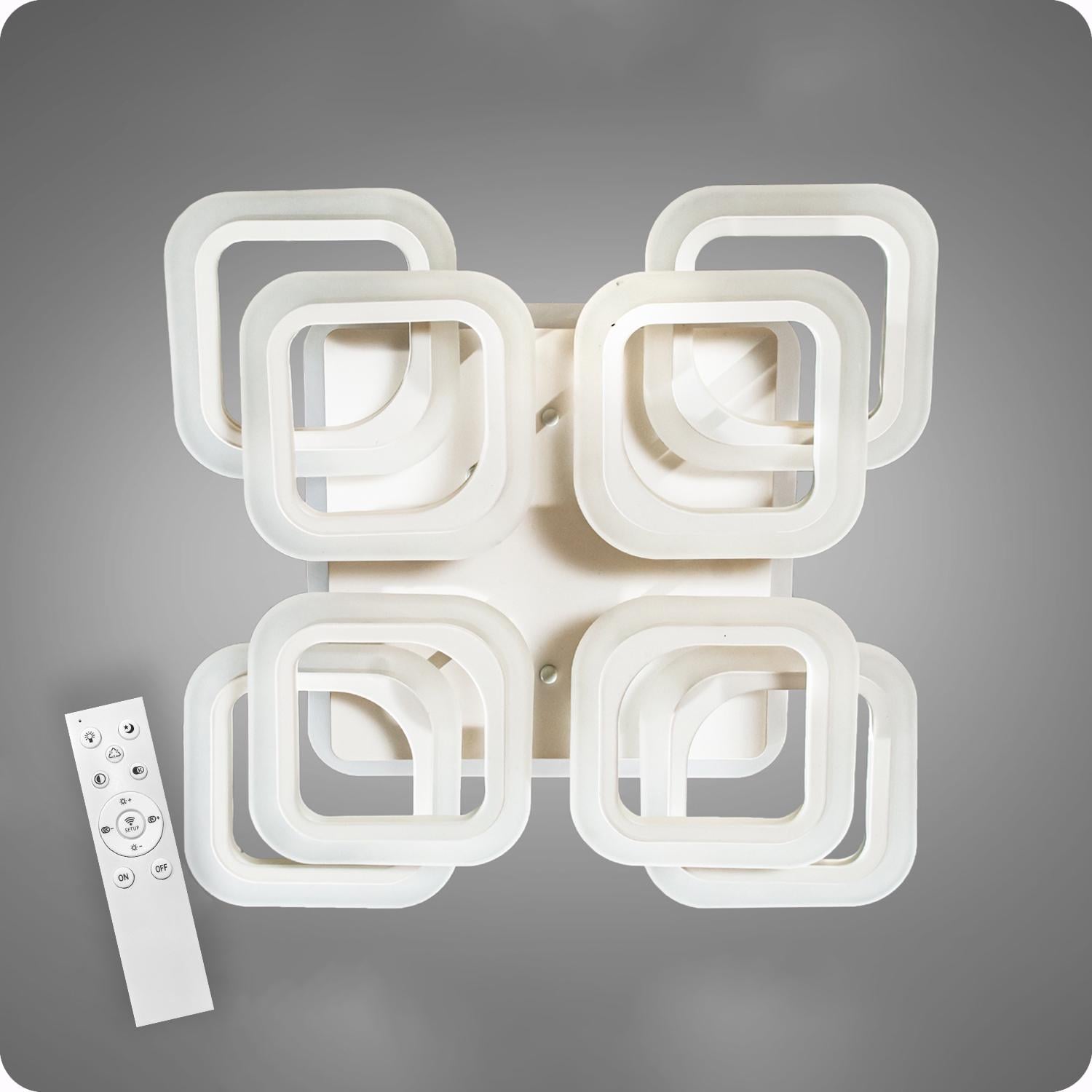 Люстра светодиодная 517 Light 3color с пультом 144 Вт Белый (01701)