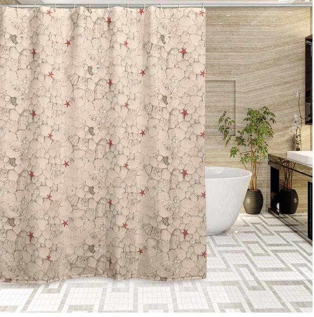 Шторка для ванной комнаты Miranda Pearl 180x200 см Beige (30824300)