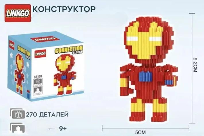 Конструктор детский Magic Blocks 3D Iron Man 9 см/270 дет. (1000-ZB-636) - фото 3 Конструктор детский Magic Blocks 3D Iron Man 9 см/270 дет. (1000-ZB-636) - фото 3