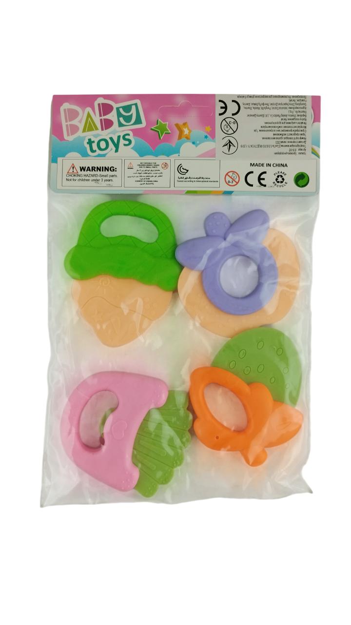 Набор погремушек-прорезывателей для малышей 4 шт. (000034)
