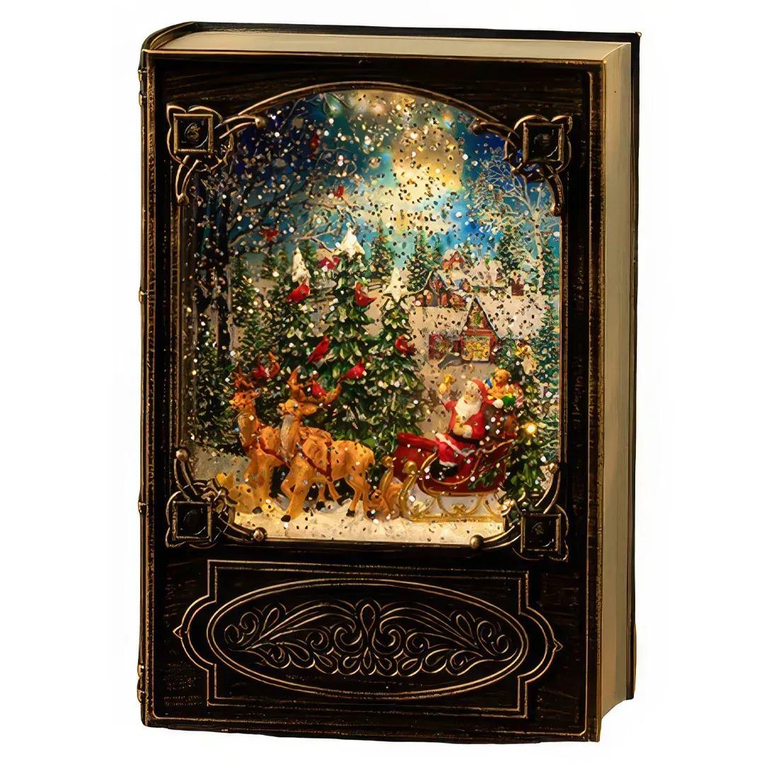 Новогодний ночник музыкальный XMAS WDL-24023A Книга 19,1 см Black (10090)