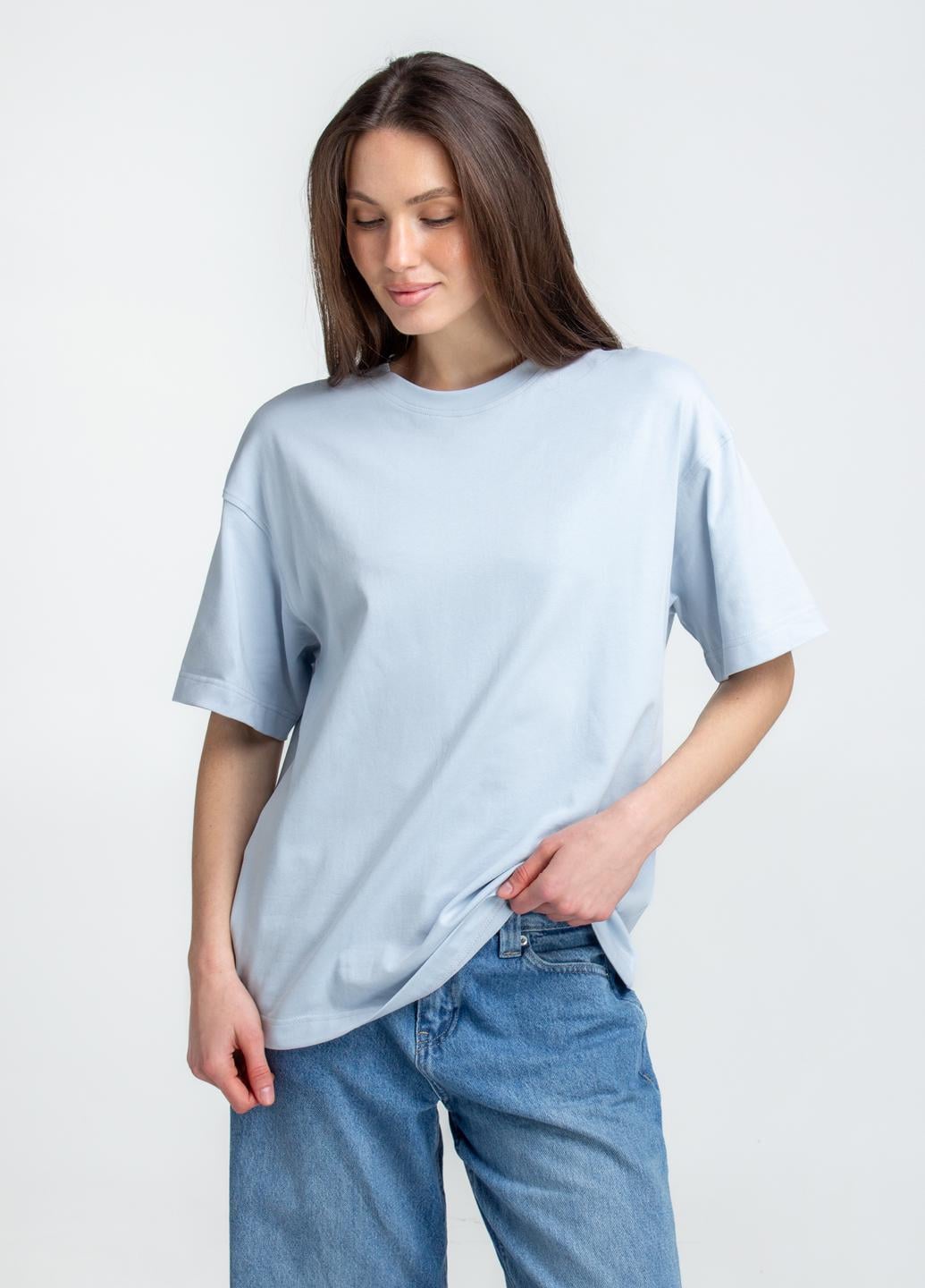 Футболка жіноча Giulia T/SHIRT BASIC 4824/010 з бавовни oversize L Blue/Ballad (36086218) Футболка жіноча Giulia T/SHIRT BASIC 4824/010 з бавовни oversize L Blue/Ballad (36086218)
