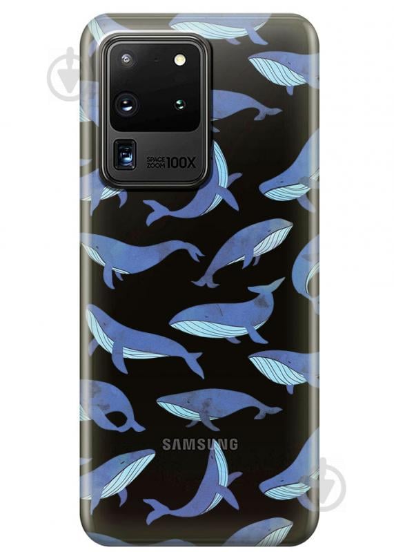 Прозрачный силиконовый чехол iSwag для Samsung Galaxy S20 Ultra Киты (M1165)