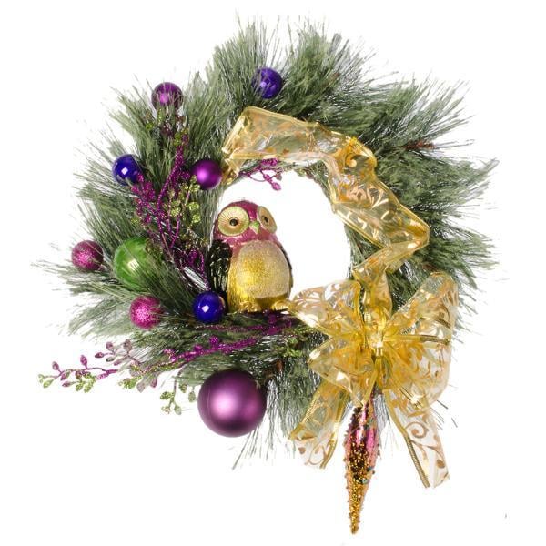 Венок Novogod’Ko с декором Лесная сова 15 см (904480)