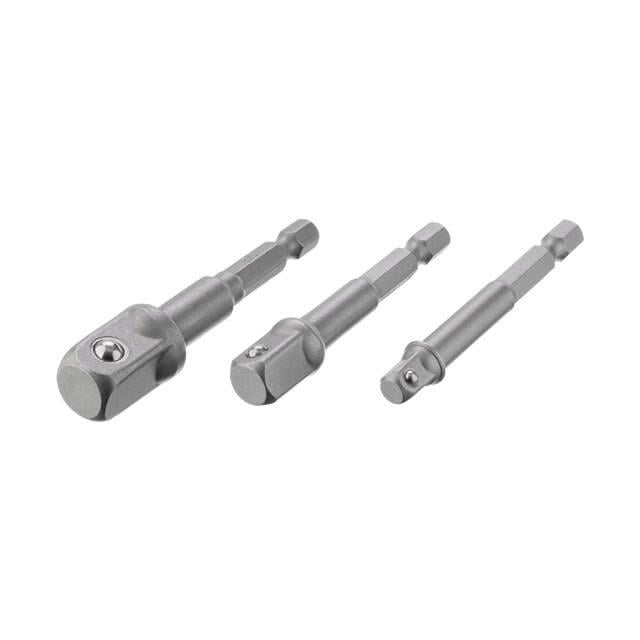 Набір перехідник Intertool VT-0235 з Hex 1/4" на квадрат 1/4" 3/8" 1/2" під шуруповерт CR-V (8980763)